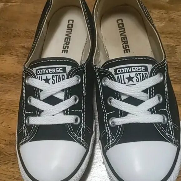 Women's Black Converse All Stars Low Top- Size 7 and 7.5 - Picture 10 of 10
